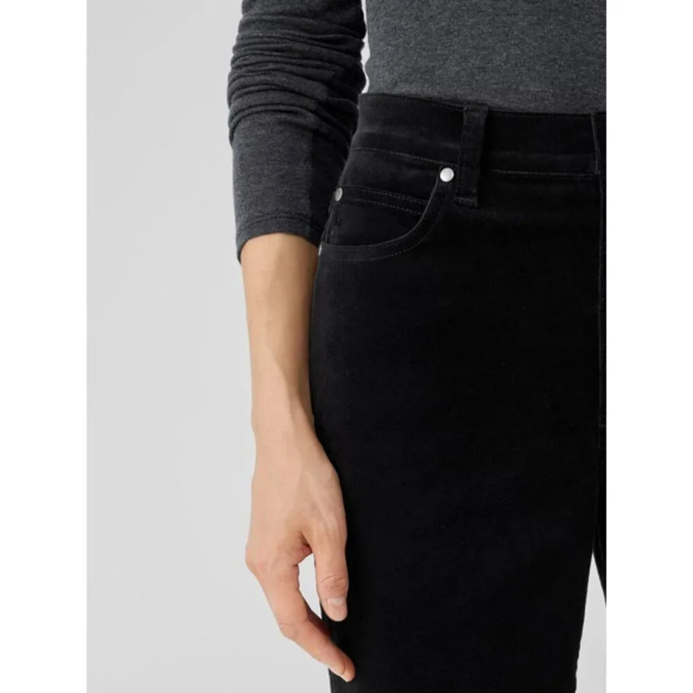 Eileen Fisher Organic Cotton Stretch Velveteen Pant Slim Fit | Med | NWT - Picture 9 of 9